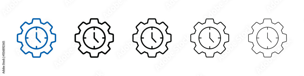 Time management icon Outline vector logo for web ui Time management icon Outline vector logo for web ui