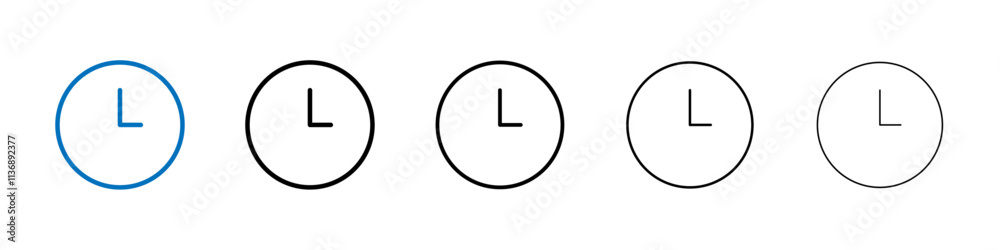 Time clock icon Outline vector logo for web ui Time clock icon Outline vector logo for web ui