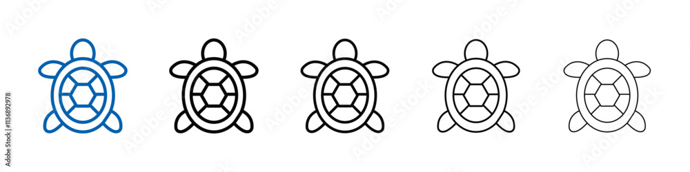 Fototapeta premium turtle icon Outline vector logo for web ui