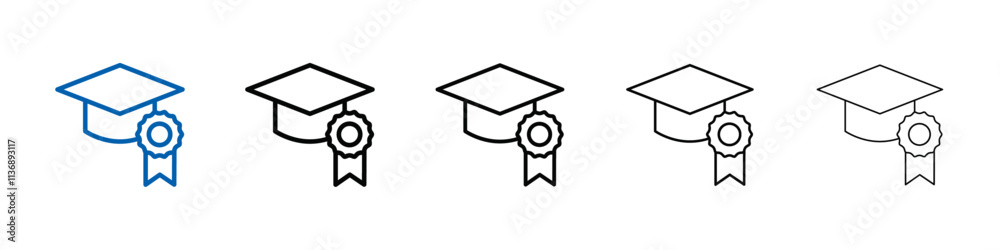 University, college degree icon Outline vector logo for web ui