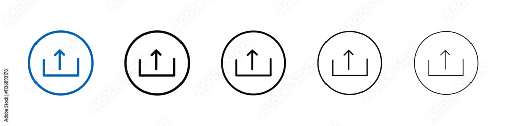Upload Icon Outline vector logo for web ui Upload Icon Outline vector logo for web ui
