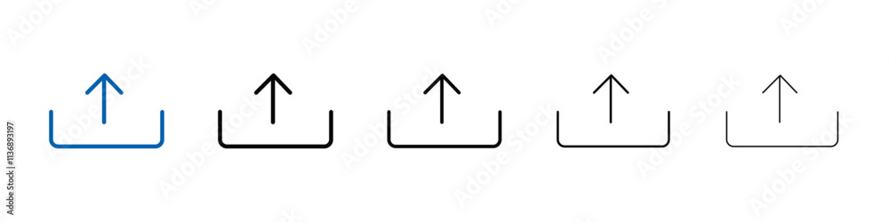 Upload icon Outline vector logo for web ui Upload icon Outline vector logo for web ui