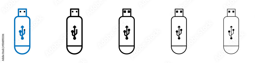 USB icon Outline vector logo for web ui USB icon Outline vector logo for web ui
