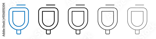 Urinal icon Outline vector logo for web ui