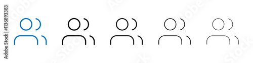 Users icon Outline vector logo for web ui
