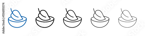 Vegetarian food icon Outline vector logo for web ui