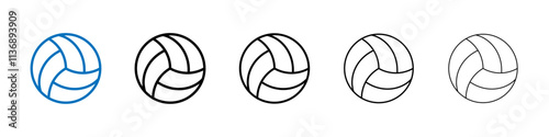 Volley ball icon Outline vector logo for web ui