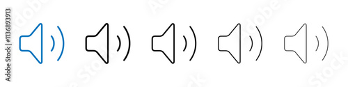Volume icon Outline vector logo for web ui