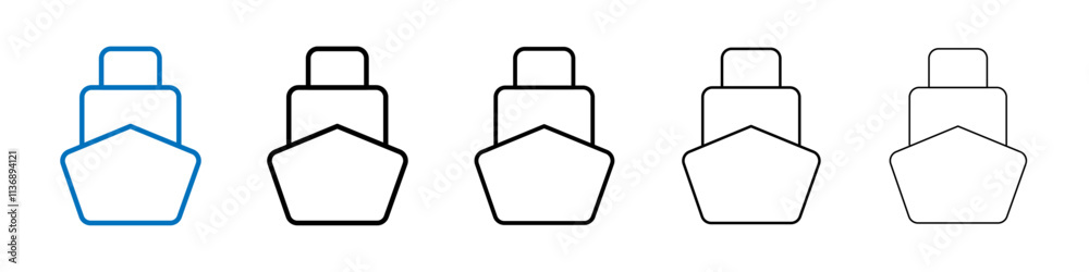Warship icon Outline vector logo for web ui Warship icon Outline vector logo for web ui