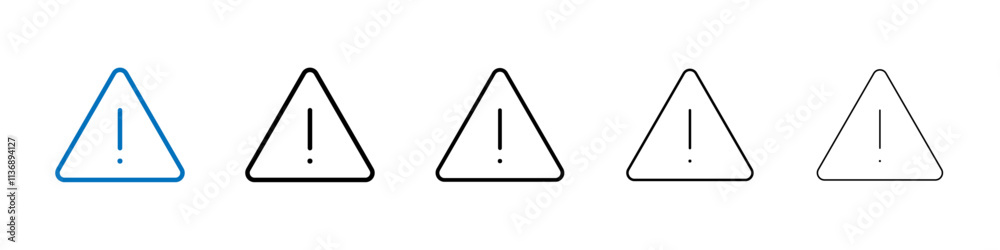 Warning Icon Outline vector logo for web ui Warning Icon Outline vector logo for web ui