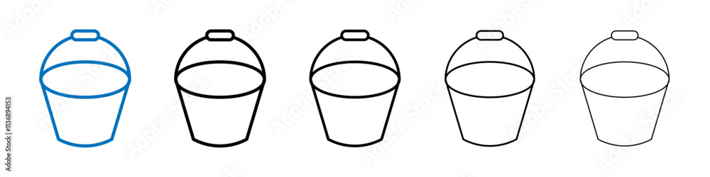 Water bucket icon Outline vector logo for web ui Water bucket icon Outline vector logo for web ui