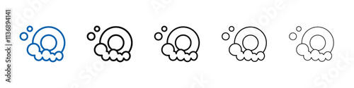 Washing plate icon Outline vector logo for web ui