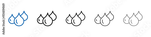 water drops icon Outline vector logo for web ui