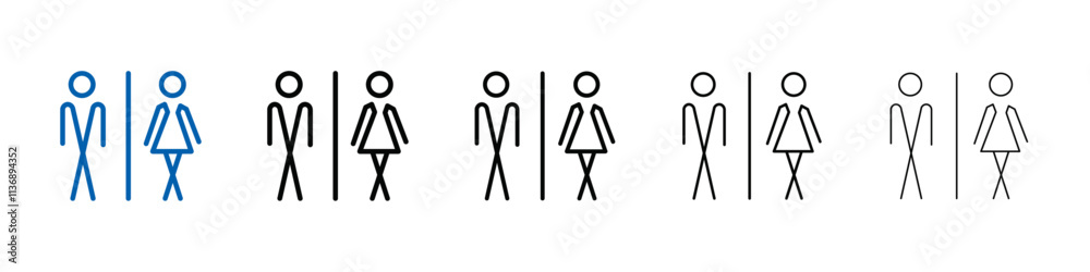 wc toilet door plate icon Outline vector logo for web ui wc toilet door plate icon Outline vector logo for web ui