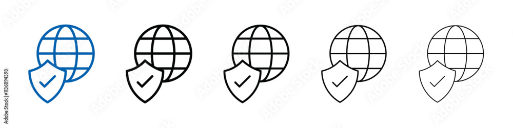Web Security icon Outline vector logo for web ui Web Security icon Outline vector logo for web ui