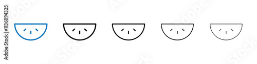 Watermelon icon Outline vector logo for web ui
