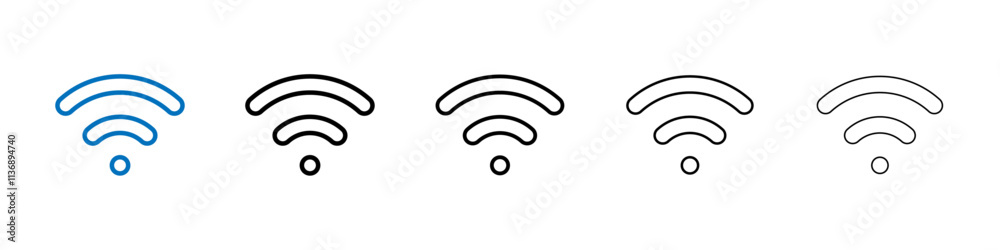 Wifi icon Outline vector logo for web ui Wifi icon Outline vector logo for web ui