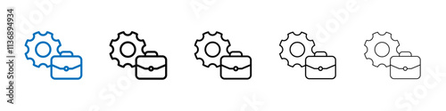Work experience icon Outline vector logo for web ui