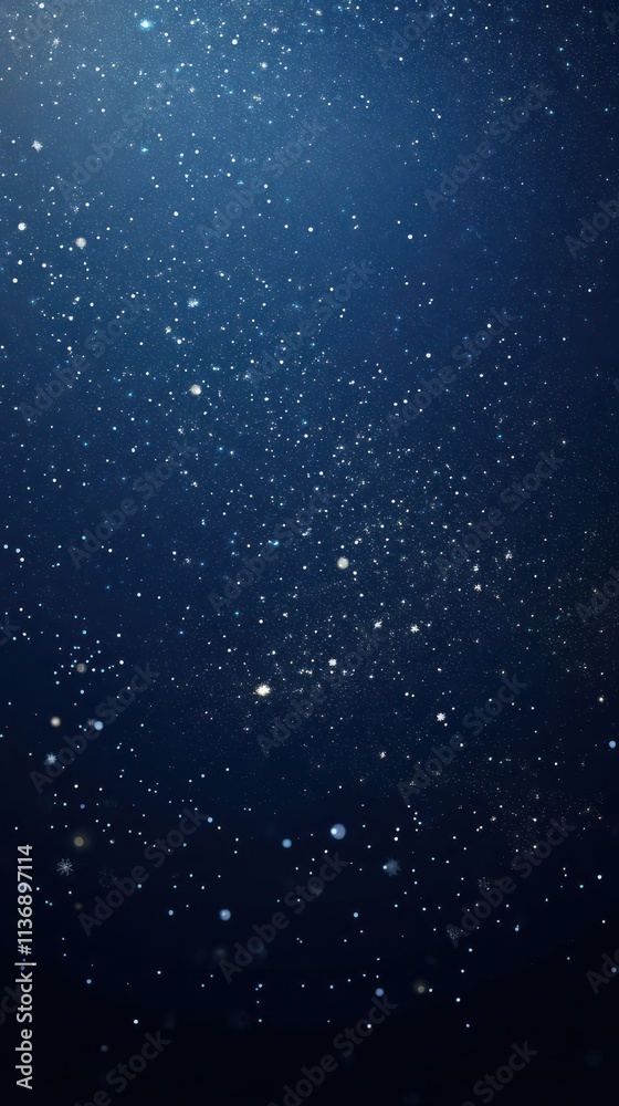 Obraz premium Dark Blue Christmas Background with Snowflakes