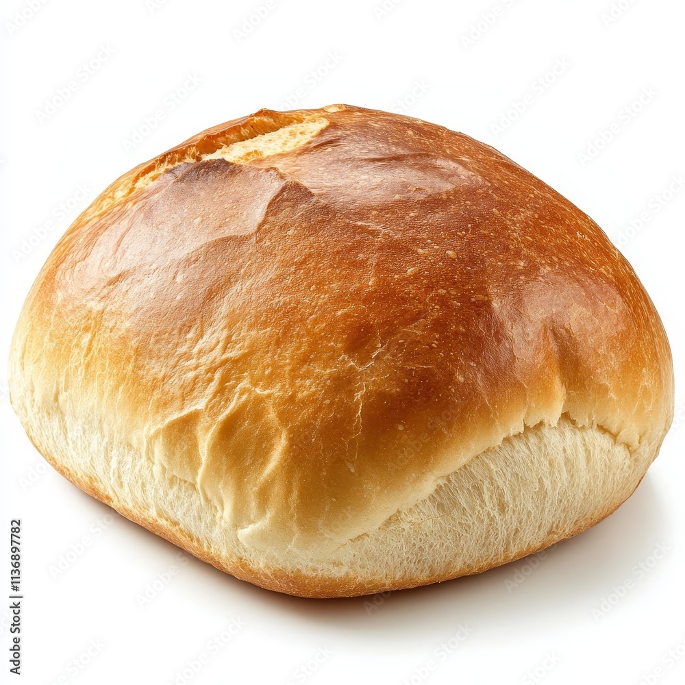 Freshly baked bread isolated on white background, representing bakery, artisanal food, and culinary concepts. Freshly baked bread isolated on white background, representing bakery, artisanal food, and culinary concepts.