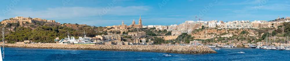 Gozo (Għawdex) Island Mġarr Għajnsielem town panorama Malta