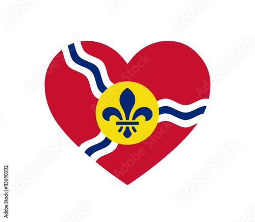 Flag of St. Louis city, Missouri, US