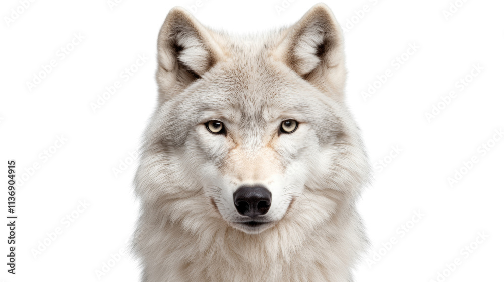 Fototapeta premium White wolf, isolated on transparent background