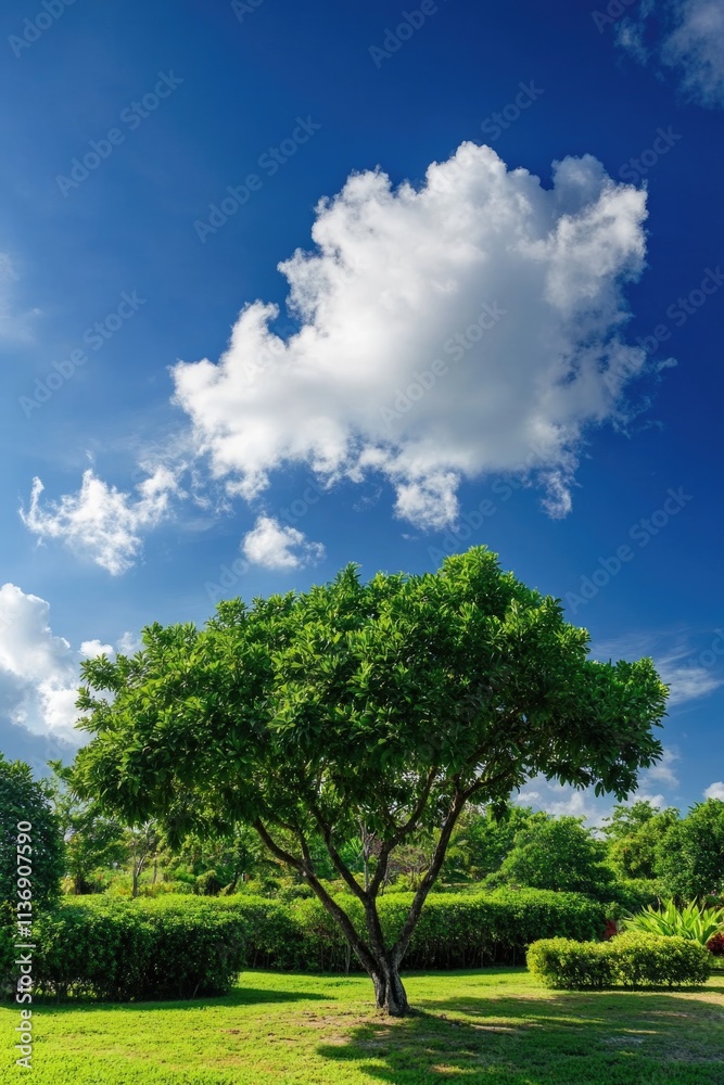 Fototapeta premium Lone Tree in Grass Field