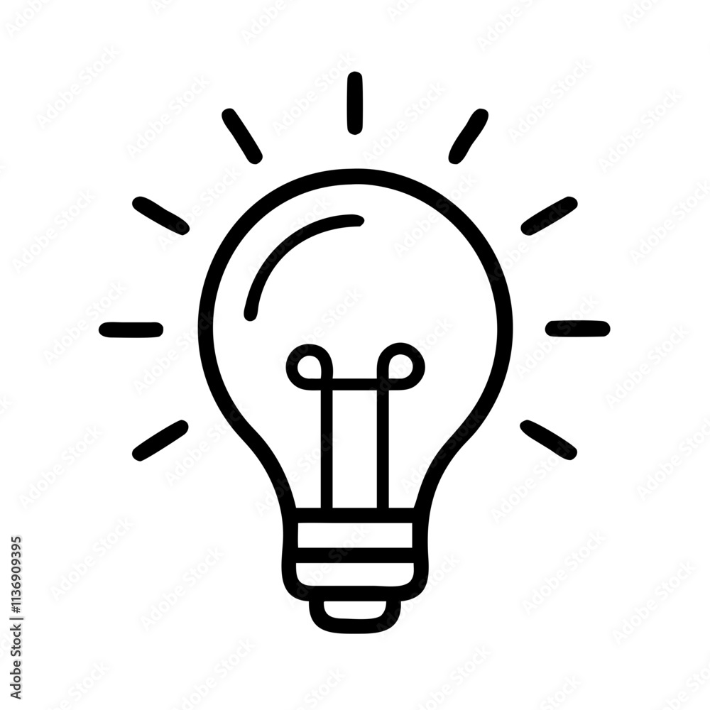 light bulb for ideas icon, labor Day line art, labor day icon - simple black line art icon of light bulb for ideas, symbolizing labor day celebrations. labor day vector art. light bulb for ideas icon, labor Day line art, labor day icon - simple black line art icon of light bulb for ideas, symbolizing labor day celebrations. labor day vector art.