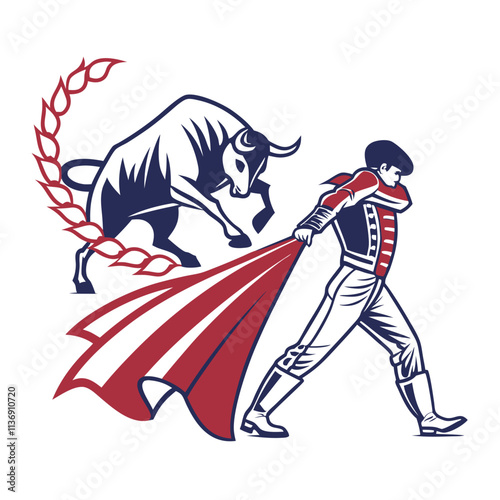 Bull Fighter Rough Logo Free Vector Pro Vector