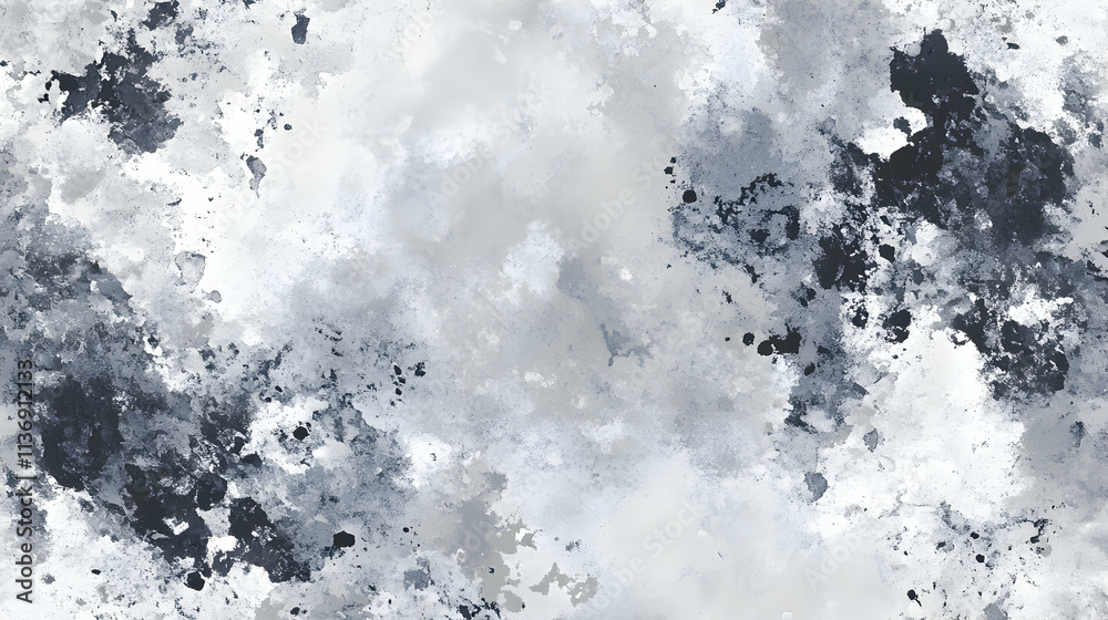 Abstract grayscale textured background with mottled grey and black splotches, ideal for design projects needing a grunge or weathered aesthetic. Abstract grayscale textured background with mottled grey and black splotches, ideal for design projects needing a grunge or weathered aesthetic.