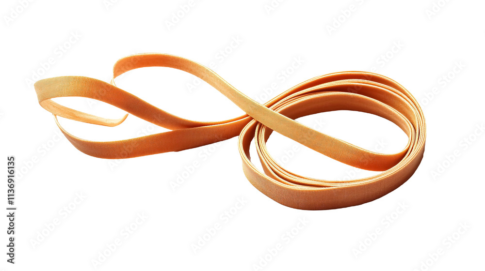 Elastic Rubber Band for Office & Home Use - Isolated on White Background Elastic Rubber Band for Office & Home Use - Isolated on White Background
