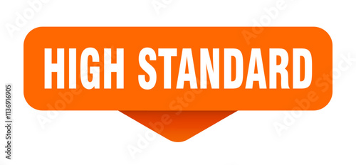 HIGH STANDARD BUTTON, STICKER ISOLATED ON TRANSPARENT BACKGROUND