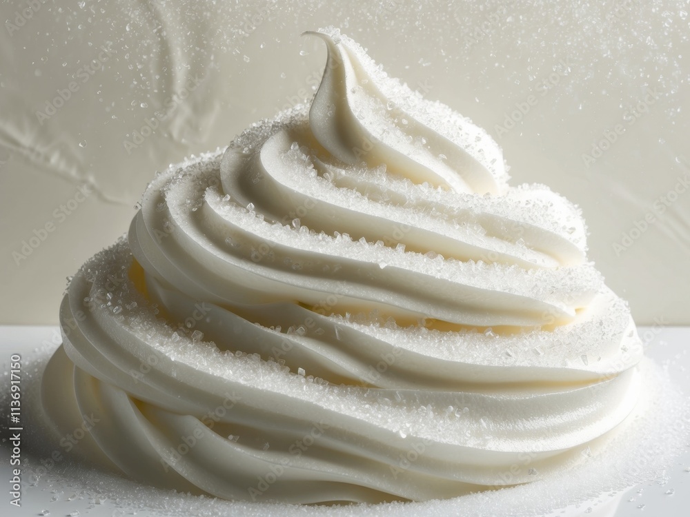 White Creamy Peaks Covered In Sugar Crystals White Creamy Peaks Covered In Sugar Crystals