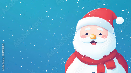 Blue Winter Bliss: Santa & Snowman Delight