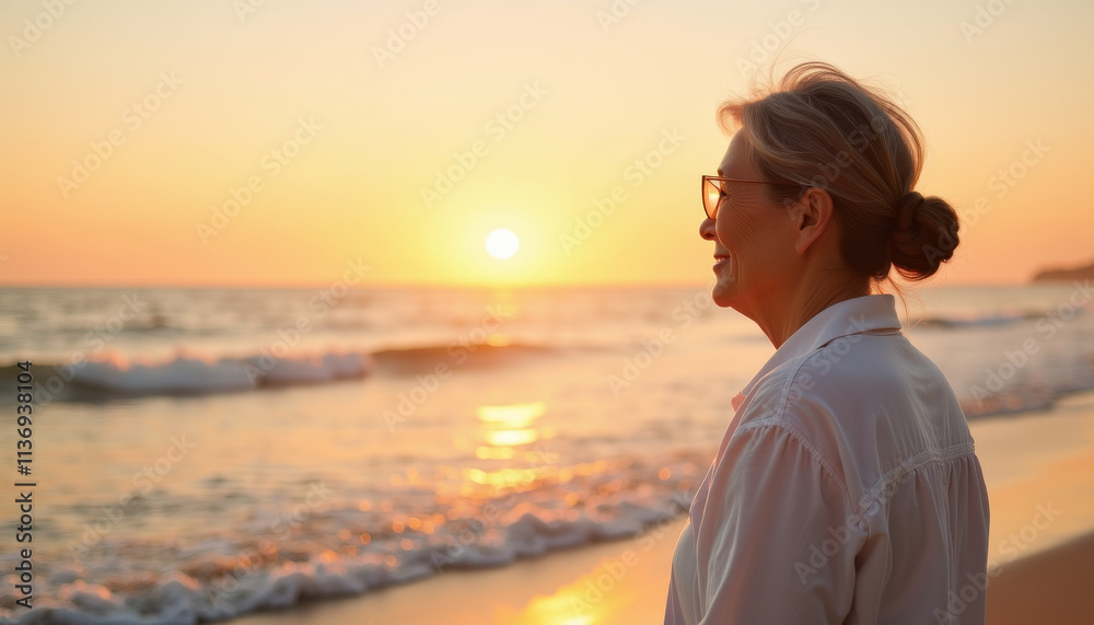 Sunset reflections by the ocean, capturing a serene moment of tranquility and contemplation as waves gently lap the shore Sunset reflections by the ocean, capturing a serene moment of tranquility and contemplation as waves gently lap the shore