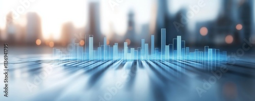 Abstract background. Abstract chart on a light gray background with shallow depth of field and copy space