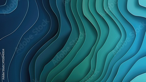 A smooth, wavy abstract design with varying shades of blue and green.