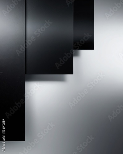 Abstract Black and Silver Art Background photo