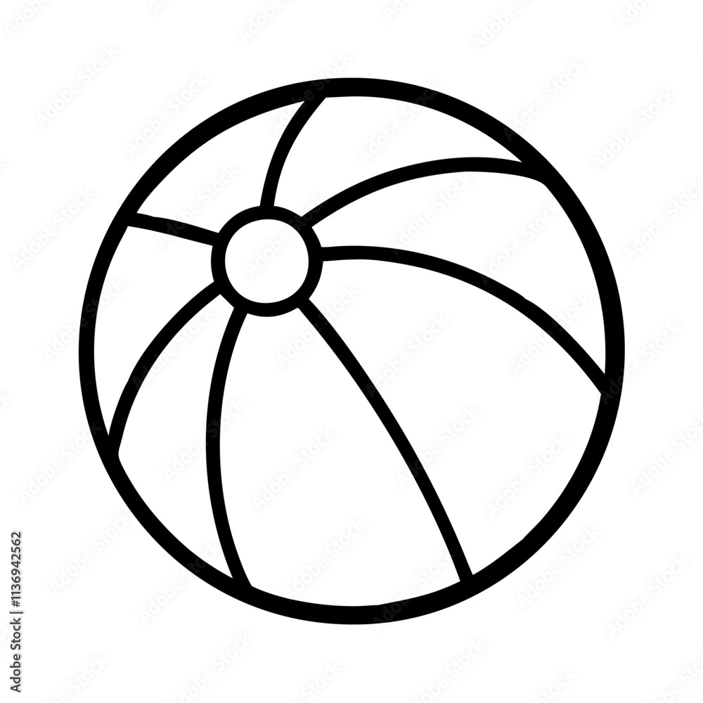 beach ball icon, summer holiday line art, holiday icon - simple black line art icon of beach ball, for summer holiday celebrations. holiday vector art. beach ball icon, summer holiday line art, holiday icon - simple black line art icon of beach ball, for summer holiday celebrations. holiday vector art.