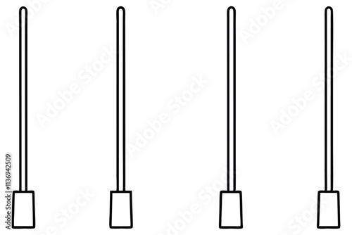 Rugby goal post line art graphic