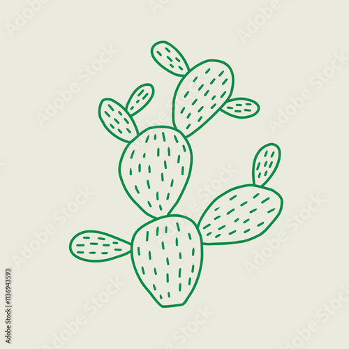 Cactus Illustration Hand Drawn Design