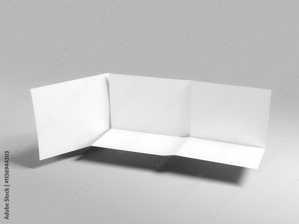 Folder die cut mock up template with realistic shadow and highlights, perfect for showcasing your designs and artwork on a professional level, artwork, template Folder die cut mock up template with realistic shadow and highlights, perfect for showcasing your designs and artwork on a professional level, artwork, template
