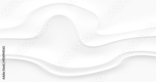 Vector image with abstract white background decorated with smooth gradient lines. Dynamic wavy lines add artistic accent creating elegant and modern design.