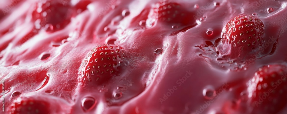 Close-up of fresh strawberry surface Close-up of fresh strawberry surface