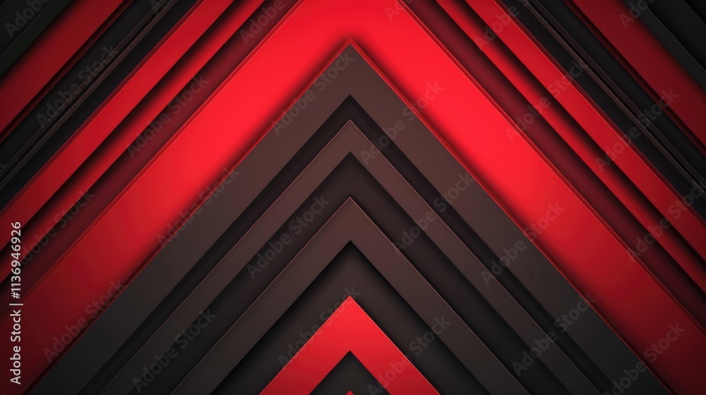Fototapeta premium Abstract red and black layered design creating a dynamic visual effect.
