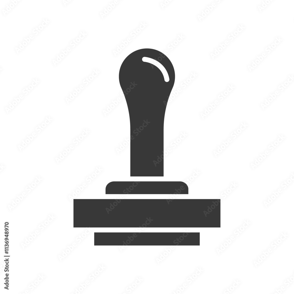 Stamp Icon Set Vector illustration in black Stamp Icon Set Vector illustration in black