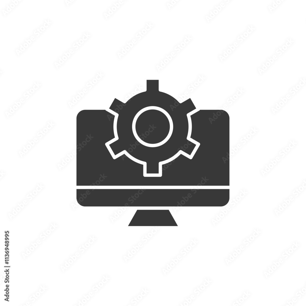 System Update Icon Set Vector illustration in black System Update Icon Set Vector illustration in black