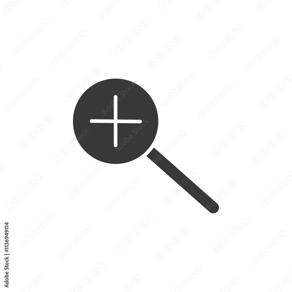 Zoom In Icon Set Vector illustration in black Zoom In Icon Set Vector illustration in black