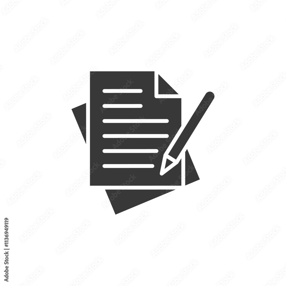 Writing Icon Set Vector illustration in black Writing Icon Set Vector illustration in black